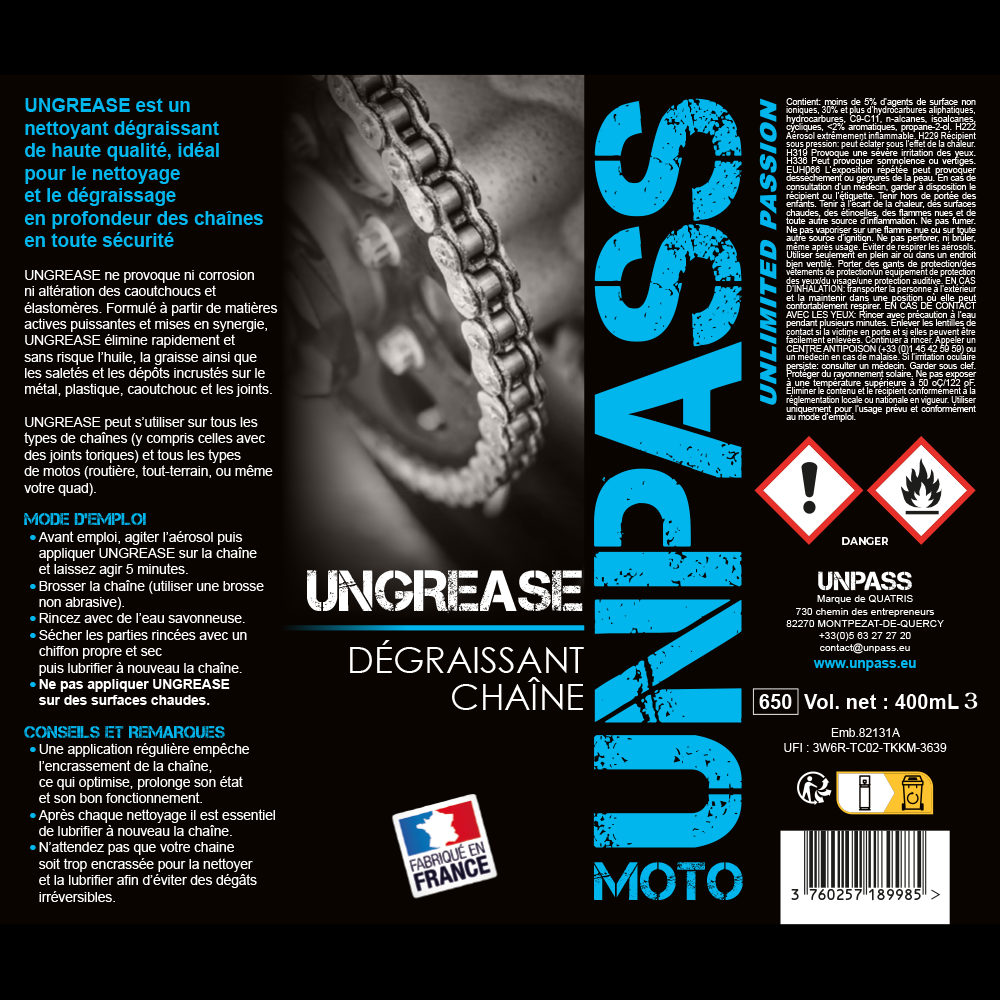 UNGREASE MOTO AÉROSOL – Image 2