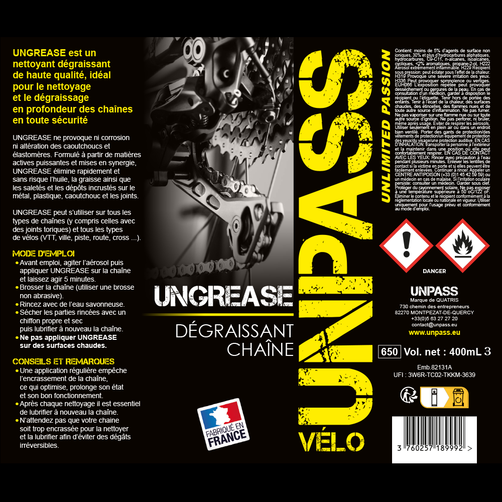 UNGREASE VELO AÉROSOL – Image 2